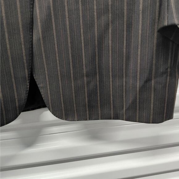 Canali Mens Sport Coat EU50 40R Wool Charcoal Gray Pinstripe Blazer Jacket Italy - Picture 5 of 11